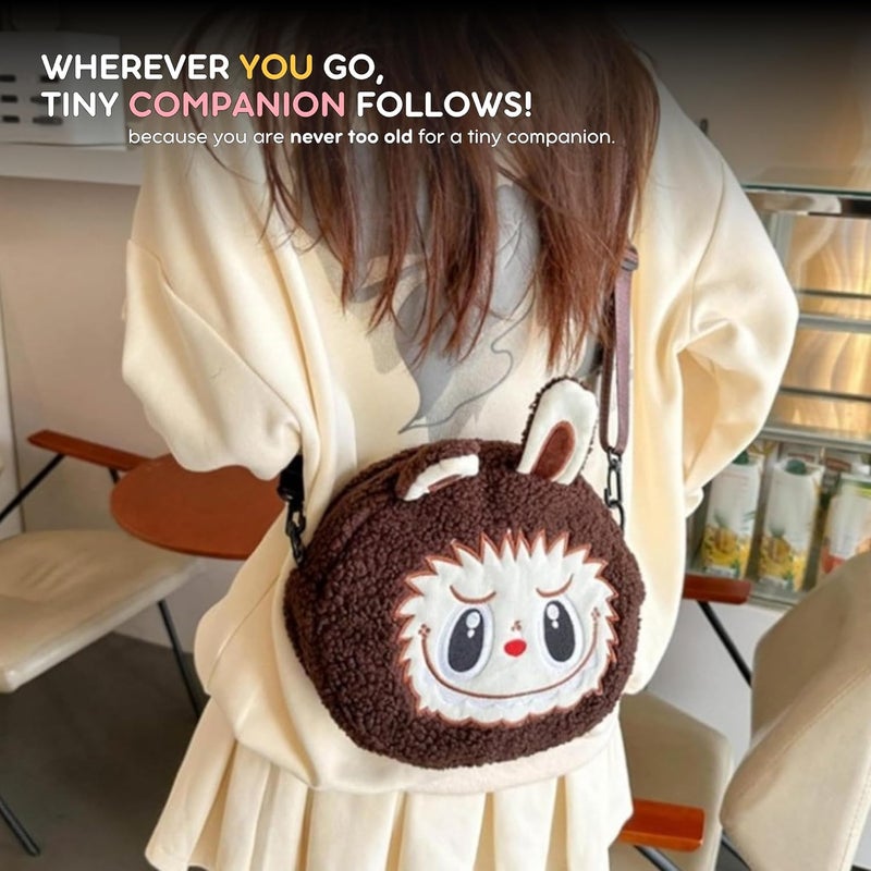 Fusked Cute Plush Bunny Sling Bag for Kids - Adorable Cartoon Design - Image 2